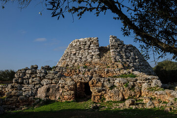 Cornia Nou,  conical talayot and attached building,Ma&oacute;, Menorca, Balearic Islands, Spain
