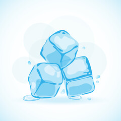 Ice cubes, vector illustration
