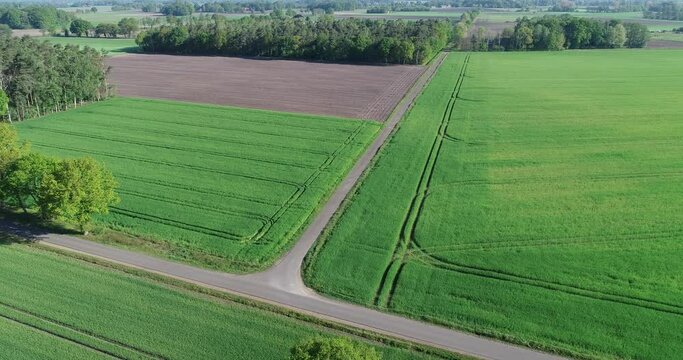 Landschaft in Deutschland aus der Luft