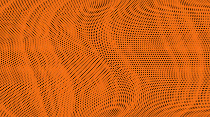 Bright wavy polka dot pop art halftone pattern
