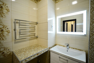 beautiful, stylish renovation in the bathroom