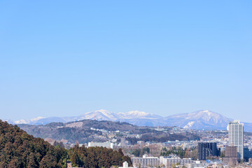 愛宕神社より仙台市内を展望する