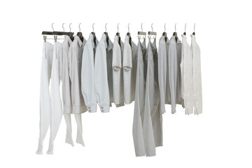 Fototapeta premium Elegant and trendy men's clothes hangingb