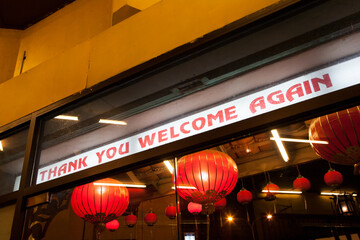 restaurant thank you welcome again