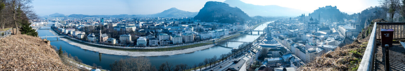 Fototapeta na wymiar salzburg city panorama