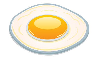 fried egg vector illustration,isolated on white background