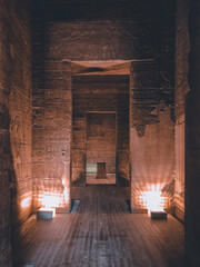 hallway ancient pharaoh temple hieroglyphic 