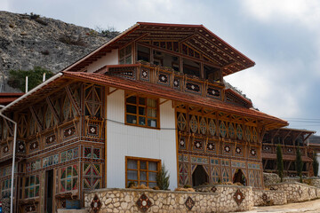 Fototapeta na wymiar colorful houses in the mountains