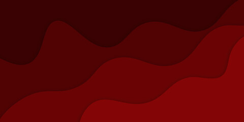 Abstract modern concept of red paper art style, banner