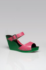 Fashion summer shoes for women studio shoot