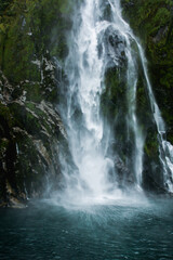 Obraz premium Big waterfall, power of the waterfall, natural background