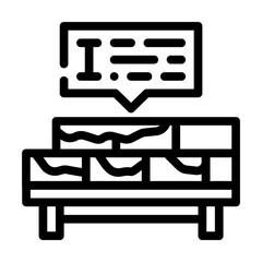 brickwork courses line icon vector illustration line