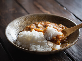 野菜をコトコト煮込んで作った和食のカレーライス。