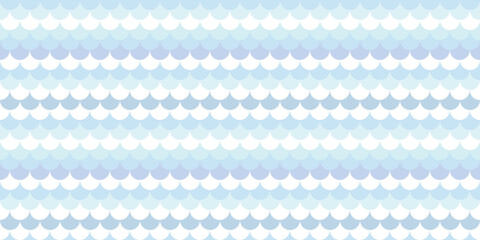 Blue fish scale geometric seamless repeat pattern background