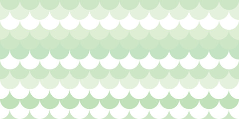 Green fish scale geometric seamless repeat pattern background