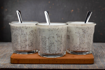 Diet Smoothie with chia seeds.