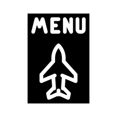 menu airline food glyph icon vector illustration