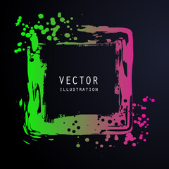 vector splats splashes and blobs of gradient ink paint in different shapes drips