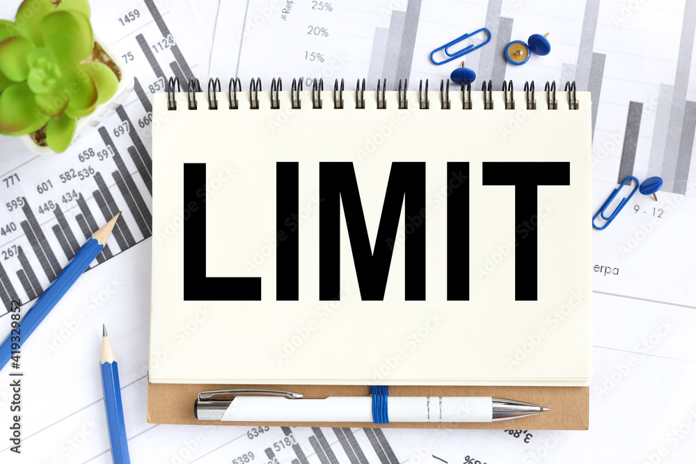 Poster word limits. text on white notepad paper on light background