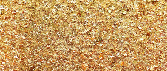 close up of buddha closed with gold plate