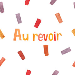 Illustration with French words 