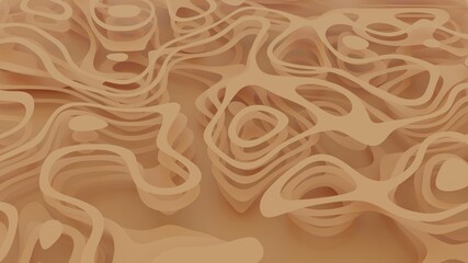 3D layers of orange, abstract background
