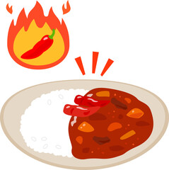 辛口のカレーライス