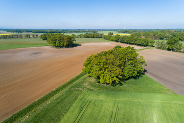 Landschaft in Deutschland aus der Luft
