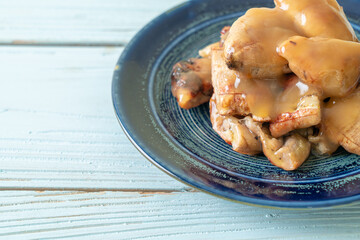 grilled bananas with coconut caramel sauce