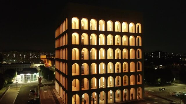 The Palazzo della Civilt&agrave; Italiana, at EUR, Rome, Italy. Square Colosseum (Colosseo quadrato)