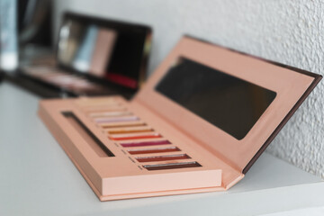 Beautiful palette of eyeshadow, in the background the second, but it is blurred