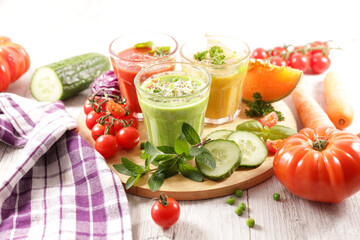 vegetable juice,  fresh smoothie- healthy drink