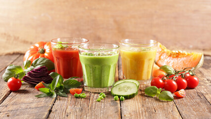 vegetable juice,  fresh smoothie- healthy drink