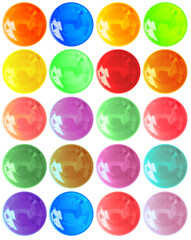 Fond boutons couleurs 