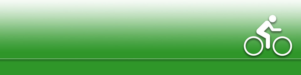 Symbol eines Fahrradfahrers auf einem grünen Hintergrund
