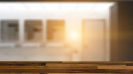 Background with empty table. Flooring. Public female restroom. 3D rendering.