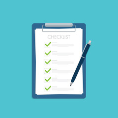Checklist, Clipboard and Pencil Icon