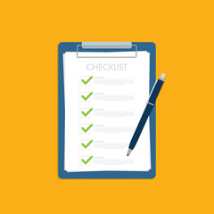 Checklist, Clipboard and Pencil Icon