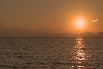 Sunset in Athens port