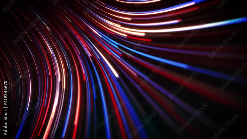 Poster abstract light strings patterns flowing background loop/ 4k animation of an abstract technology back