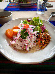 Ceviche de corvina, Plato Peruano