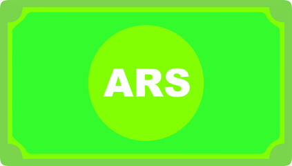 Argentina Peso  currency Sign Green Note icon Vector for mobile apps and Website