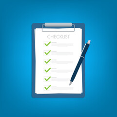 Checklist, Clipboard and Pencil Icon