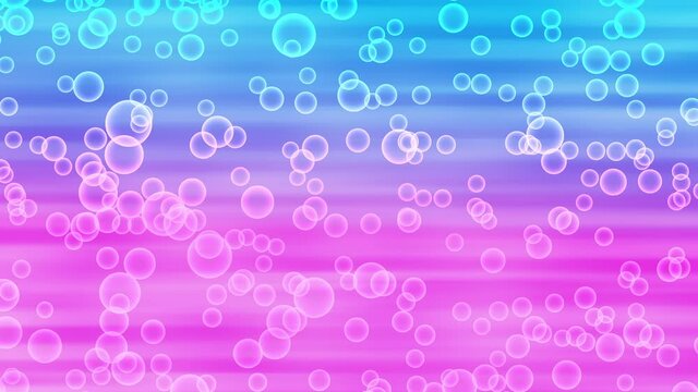 Color neon gradient. Moving abstract blurred background with bubbles
