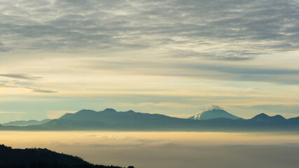 sunrise over the mountains