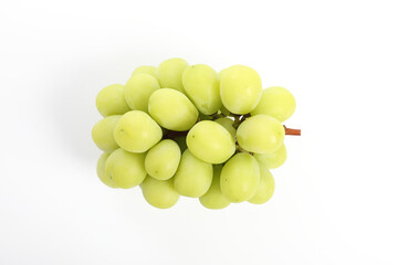 Green grape isolated in white background