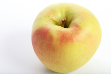 Red yellow apple isolated in white background