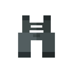 Vector illustration of camping and active leisure icon on white background. Binoculars icon.	