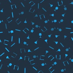 Set Table lamp, Lamp hanging, and Fluorescent on seamless pattern. Vector.