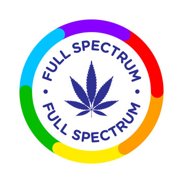 Full spectrum CBD oil vector badge icon
